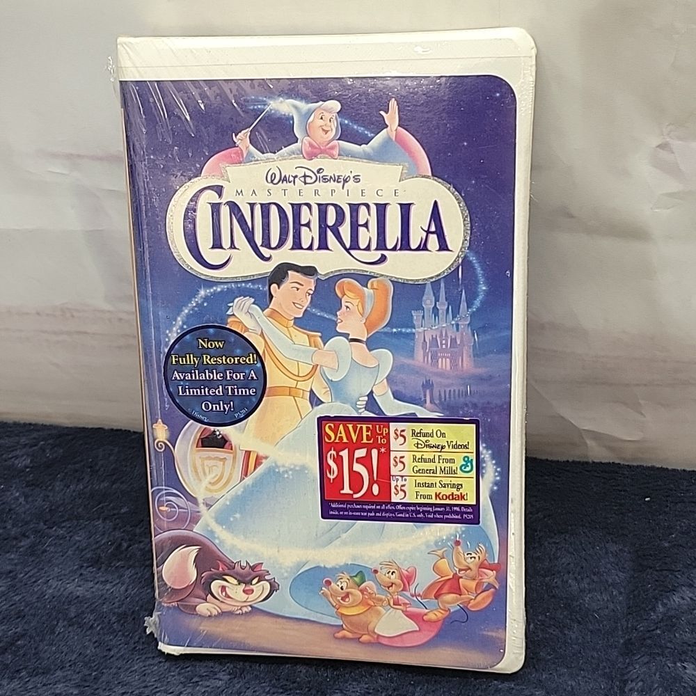Cinderella (VHS Tape, 1995, Walt Disney) Masterpiece NIB NEW SEALED
